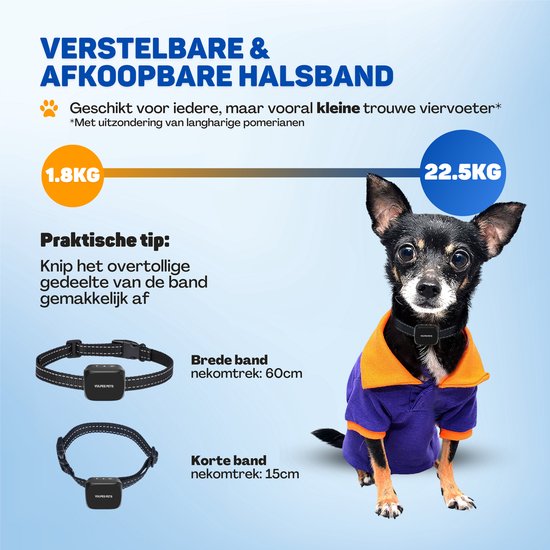 Vulpes Goods® - Anti-Bell-Halsband Mini Vulpes Goods® Anti-Bell-Halsband Mini - Erziehungshalsband ohne Schock - Anti-Bellgerät für kleine Hunde - wasserdicht - wiederaufladbar - Vibration und Audio