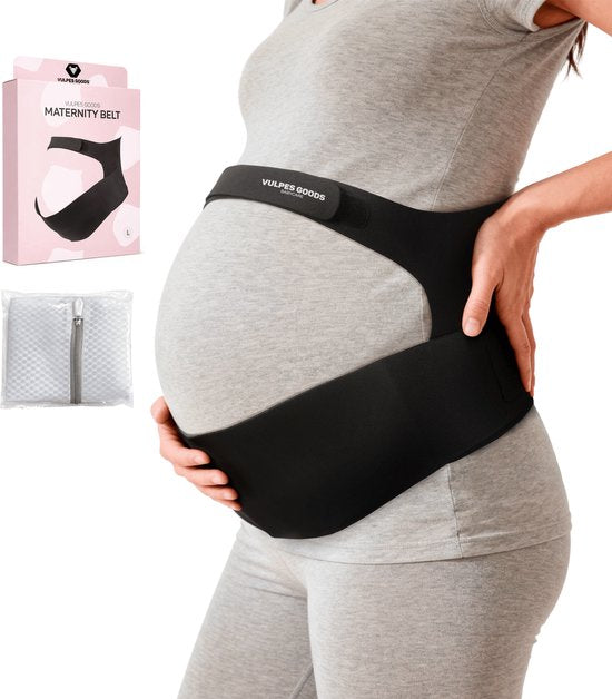 Vulpes Goods® Babycare - Bauchband Schwangerschaft - Verstellbarer Schwangerschaftsgürtel - Bauchband für die Schwangerschaft - Unsichtbar & Atmungsaktiv - Bauch- & Rückenstütze - Größe L - Beckenband - Schwangerschaftsgürtel - Beckenbandage - inkl. Wasch