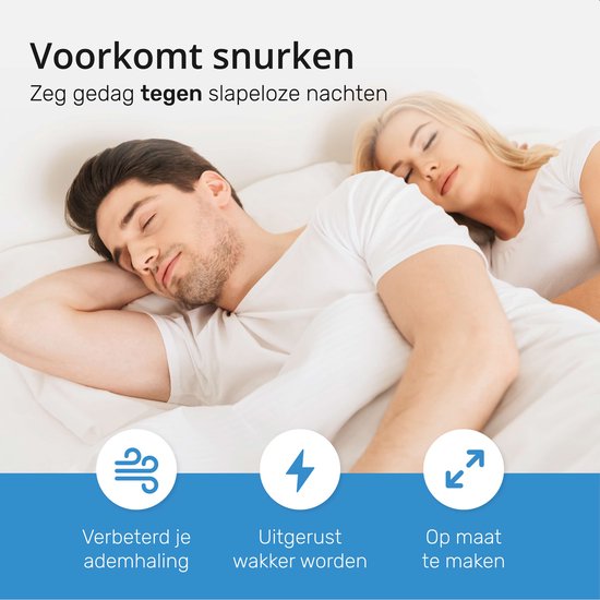 Airmaster Anti Snore Brace - Einstellbar - Schlafprodukte - Nasenspreizer - Gebissschutz - Schnarchen - Gebiss - Transparent BPA frei