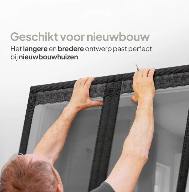 O'DADDY Türvorhang Deluxe Fiber – Schwarz – 100 x 240 cm – Magnetischer Fliegenschutzvorhang