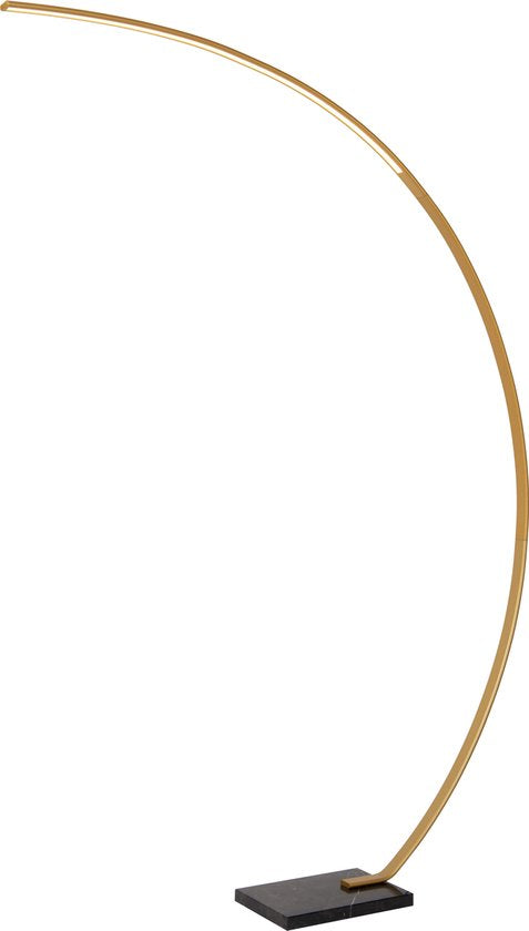 Lucide CURVE – Bogenlampe – LED, dimmbar – 1x15 W, 2700 K – Mattgold / Messing