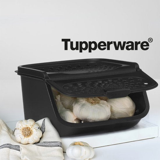 Tupperware GarlicSmart 2,3 l – Knoblauchbehälter – BPA-frei – Aufbewahrungsbehälter für Knoblauch – stapelbar – Keep-Fresh-Behälter – Knoblauch bleibt länger frisch
