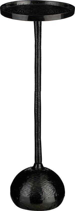 Mica Decorations Colin Beistelltisch - H68 x Ø24 cm - Recyceltes Aluminium - 100% FSC - Schwarz