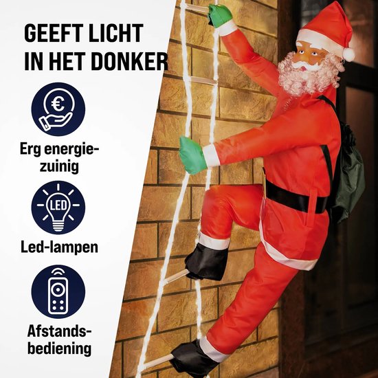 Monzana LED Santa 240cm - Innen/Außen - Inkl. Fernbedienung
