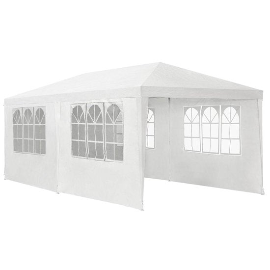 Partyzelt mit Seitenwänden - 3x6M - Weiß