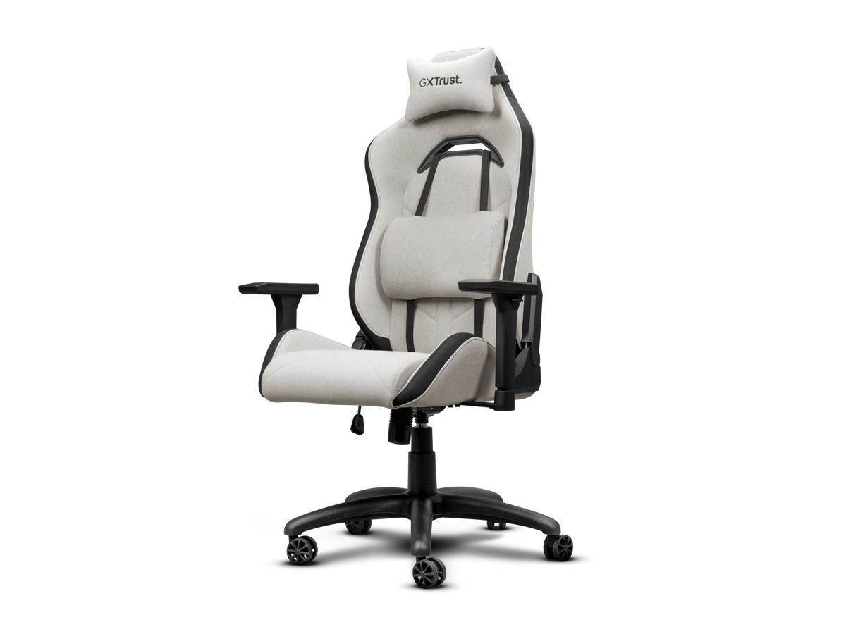 Trust GXT 723 Ruya Gaming-Stuhl – Bequemer Stoffbezug – Beige