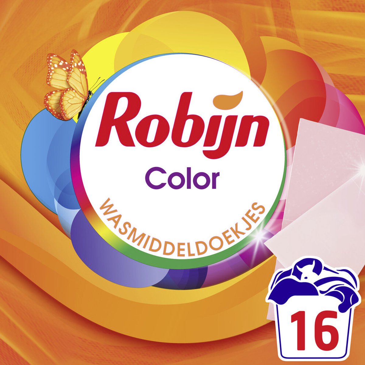 Robijn Color Waschtücher – 10 Packungen – 160 Waschstreifen – Farberhalt