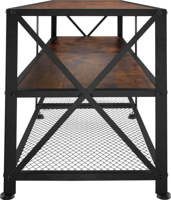 tectake - TV-Schrank - Indianapolis - industriell dunkelbraun - 404543