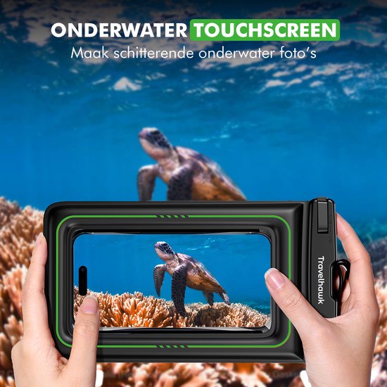 Travelhawk Wasserdichte Handyhüllen – Drybag-Set, 2er-Pack – Unterwasserhülle – Wasserdichte Handytasche – Für alle Smartphones geeignet – Auch für Reisepass und Bankkarten – Durchsichtig – Wasser - Urlaub - Schwimmen - Handy - Wasserdicht