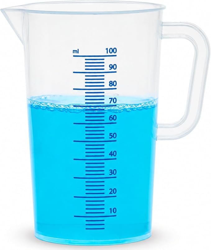 LICARGO Messbecher 100 ml – 2-ml-Skala – BPA-frei – spülmaschinenfest