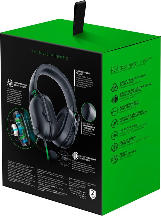 Razer Blackshark V2 X – Gaming-Headset – 7.1-Surround-Sound – Für PC/PS4/Xbox One/Nintendo Switch – Schwarz