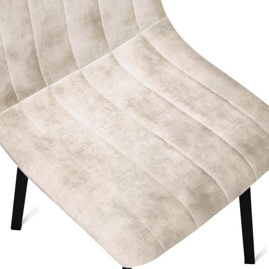 Multifurn – Esszimmerstuhl „Minsk“ (Velvet, Taupe, 2er-Set)