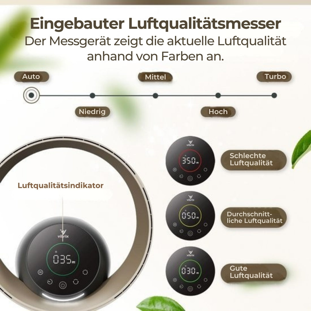 AuraFlow Luftreiniger - mit App - 50 m² - HEPA Filter - Ionisator - Fernsteuerung