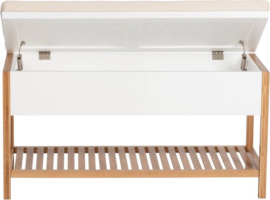 WENKO Schuhschrank mit Sitzfläche FINJA Bambus
