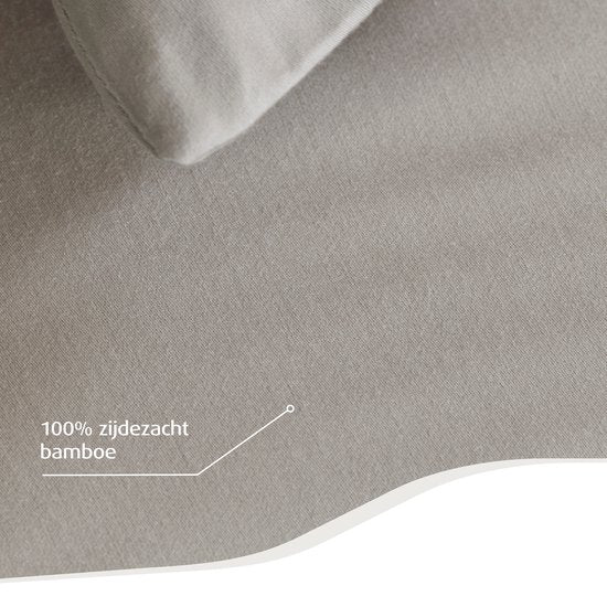 Home by TEMPUR Topper Spannbetttuch - 90 x 200 x 9 cm - Natur & Bambusfasern - Seidig weich & reizarm - Schlafzimmer & Komfort - Trocknerfest und knitterfrei