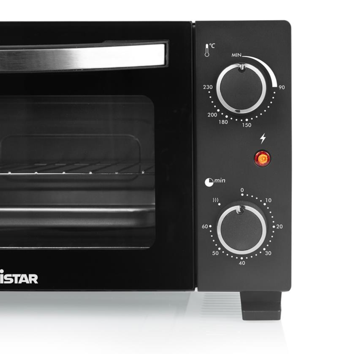 Tristar Mini-Backofen OV-3610KL – 10 l Fassungsvermögen – 800 W – Ober- und Unterhitze – Schwarz