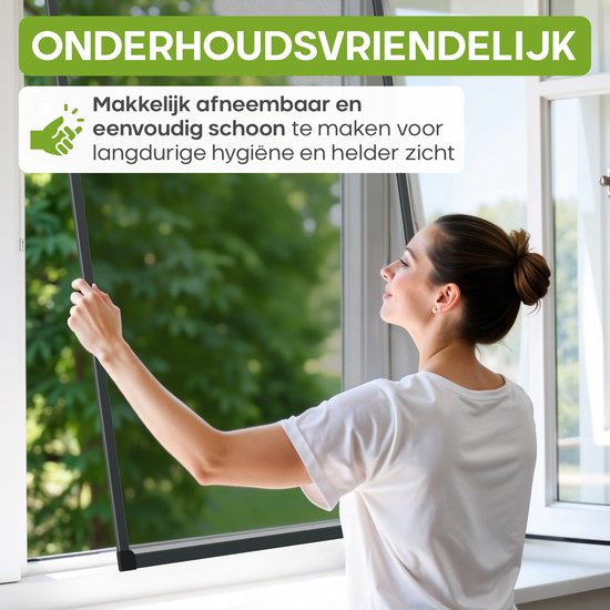 O'DADDY® Fenstergitter - 100x150 cm - Anpassungsfähiges Fliegengitter - Drahtgeflecht - Insektenschutzgitter - Einfach zu montieren - Schwarz