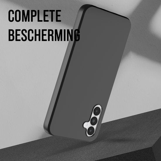 Podec Case passend für Samsung Galaxy A14 Schwarzes Handy Case - Anti-Shock Case Cover mit 1x Displayschutzfolie