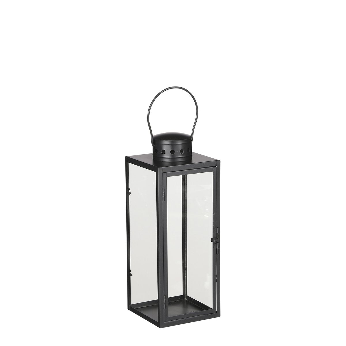Glimmer Dekorationen Laterne Arzilla Schwarz - L14 x B13 x H35 cm