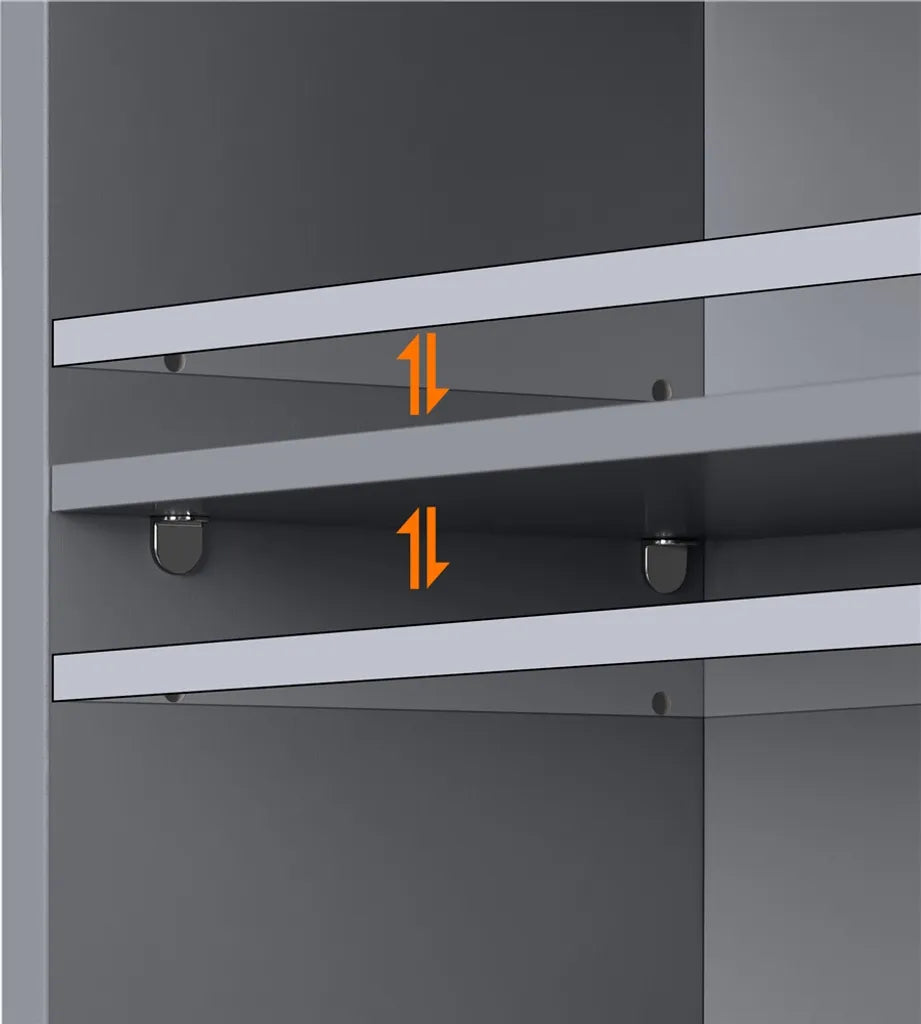 Yaheetech Badezimmerschrank 35 x 21 x 55 cm – Dunkelgrau – Wandschrank mit 3 Staufächern