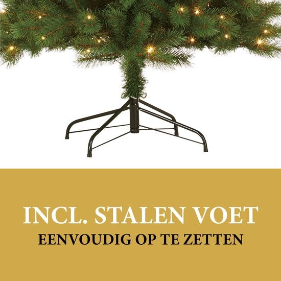 Giftsome Künstlicher Weihnachtsbaum mit Lichtern - Weihnachtsbaum 215 CM - Künstlicher Baum mit LED