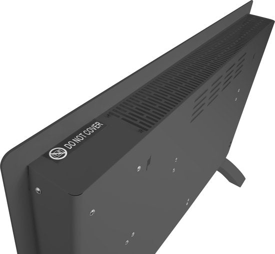 VONROC Luxury electric heater - Konvektorheizung - Mit Glasscheibe - 1000W/2000W - Beheizt Räume bis zu 24m2 - Gesteuert mit App (über Wifi) oder manuell - Einstellbarer Thermostat und Timer - Grau