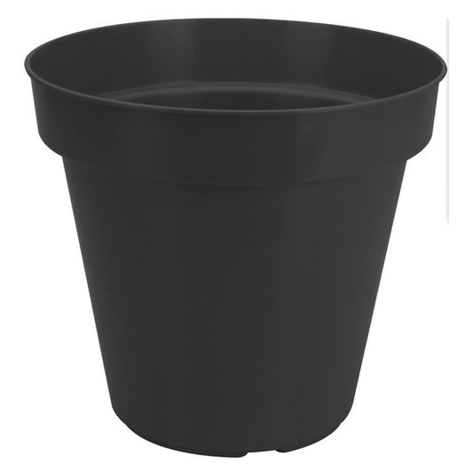 Pro Garden Blumentopf – schwarz – rund – D30 cm – Kunststoff – Pflanztopf – Garten im Freien