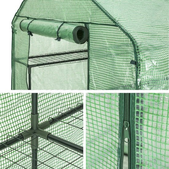 tectake - Hobby-Gewächshaus 143 x 143 x 195 cm - 401860