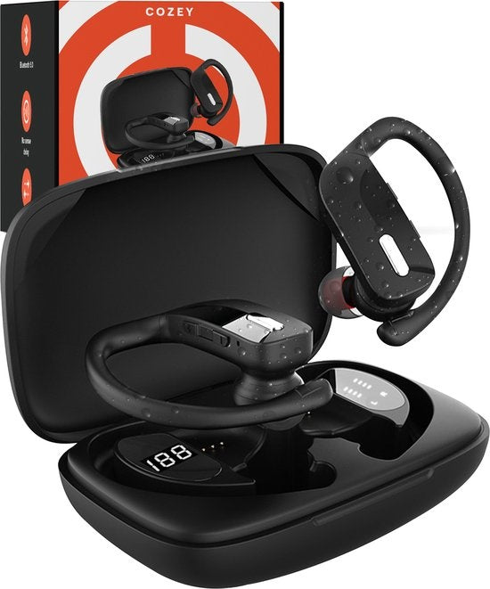 Cozey Wireless Sport Ohrhörer mit Bluetooth - Laufen - Mikrofon - Wireless Ohrhörer