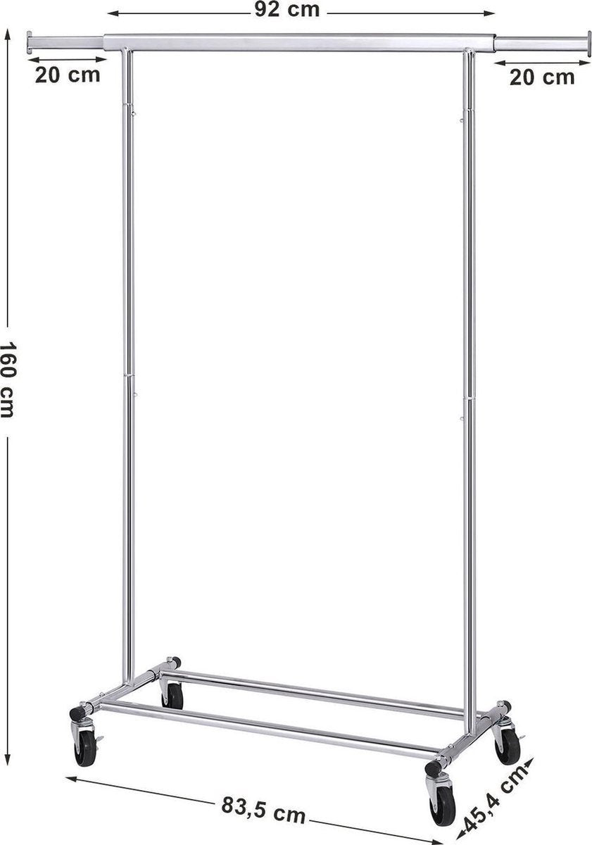 O'DADDYÂ¬Ã† Kleiderständer auf Rädern - Metall - stabil bis zu 90kg