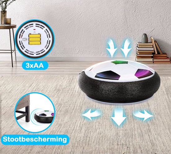 Tech Essentials® Hover Ball - Led-Beleuchtung - 18 cm | Smart Ball Soccer Bot - Schwebende Air Soccer - Spiel - Weich - Für Indoor - Kinder