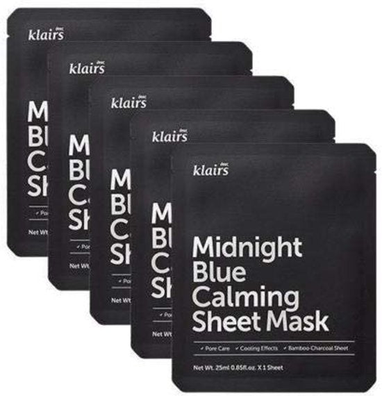 Klairs Midnight Blue Beruhigende Gesichtsmaske, 1 Stück, 25 ml