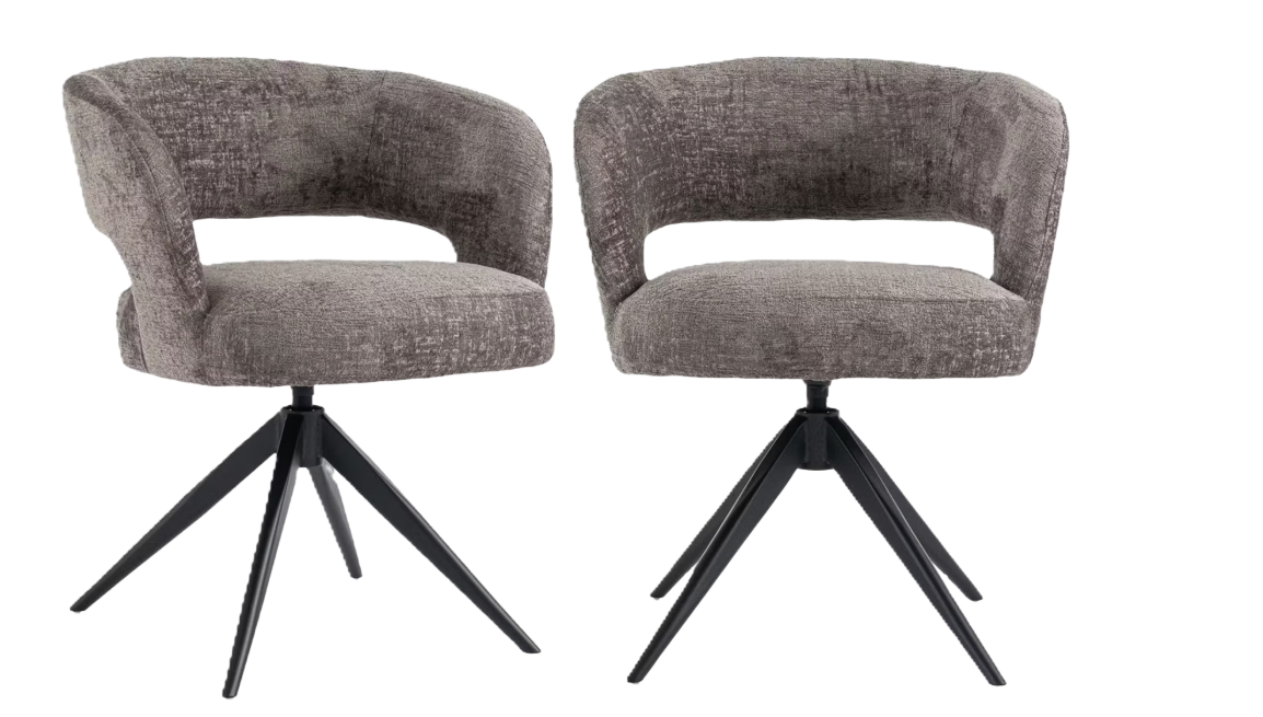 Criks Design Coco Esszimmerstuhl Taupe – 77 x 62 x 61 cm – 2er-Set