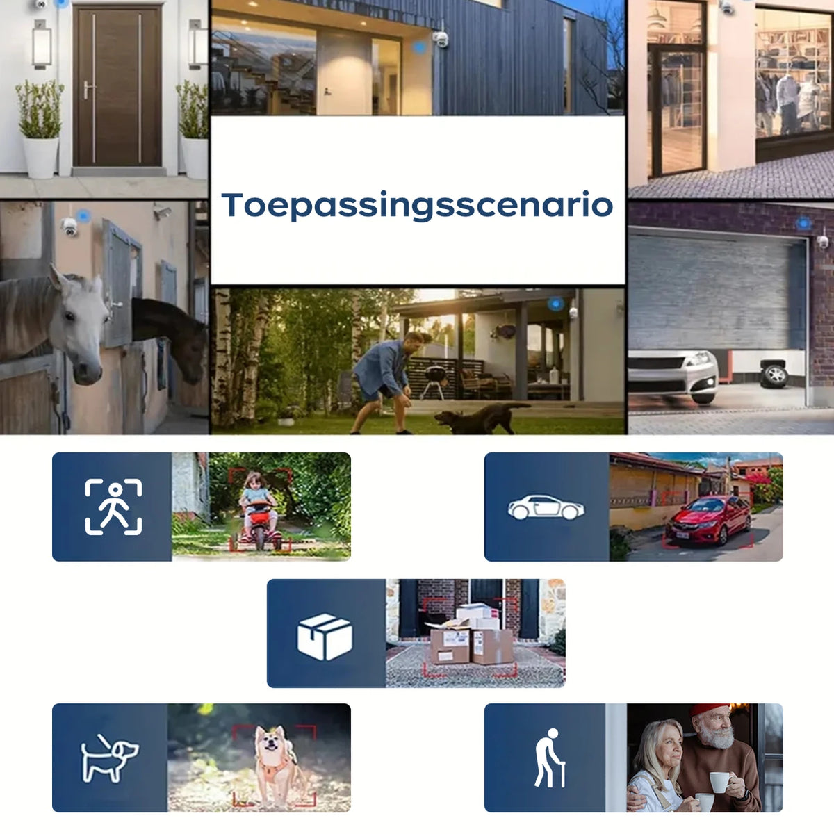 JOOAN A2R-U Außenkamera – 1080p – 2,4-GHz-WLAN – Weiß