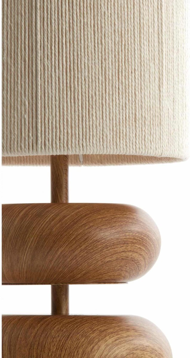 Licht & Wohnen Tischleuchte Danialo - Natur - Ø22cm - Modern