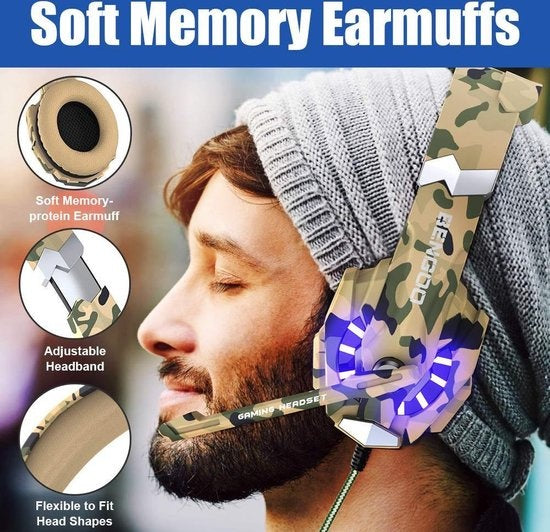 Kofire Valorise 2.4Ghz PS4 Wireless Gaming Headset - 7.1 Surround Sound - mit einziehbarem ENC Mikrofon - Over-Ear PS5 Kopfhörer - Multiplattform - Schwarz Rot