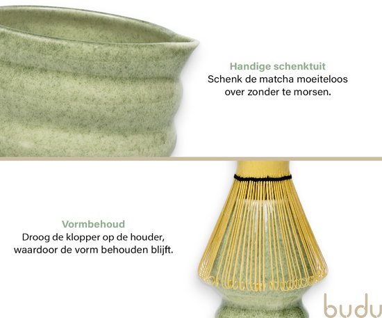 Budu Matcha-Set 7-teilig - Matcha-Besen - Matcha-Schale - Matcha-Besen - Matcha-Starter-Set - Sieb - Matcha-Geschenkset - Weihnachtsgeschenk