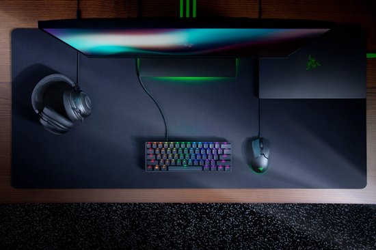 Razer Huntsman Mini – Gaming-Tastatur – Lineare Red-Schalter – RGB – 60 %-Layout – QWERTY – Schwarz