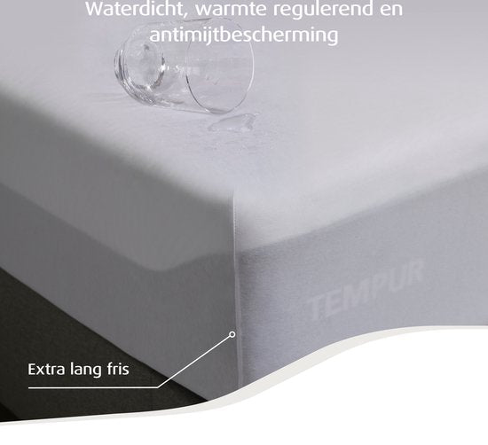 TEMPUR - Matratzenschoner - 100 x 200 x 25 cm - Wasserdicht - Wärmeregulierend - Anti-Allergie - Weiß