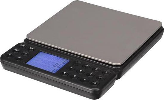 Perel Präzisionswaage, digital, 0,1 g bis 2 kg, Tarafunktion, automatische Abschaltung, hintergrundbeleuchtetes LCD-Display
