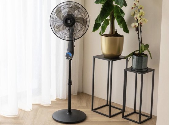 AirKing - Stativ-Ventilator - extra leise - energieeffizient - 5 Geschwindigkeitsstufen - Schwarz