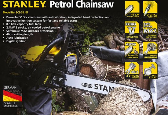 STANLEY - BENZINE KETTENSÄGE - 45.1 cc