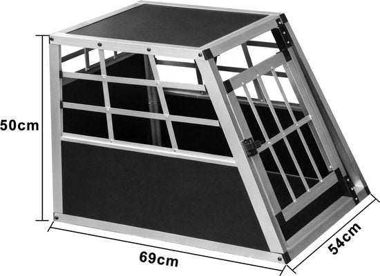 Autobank Hund - Sitzbank für Auto - Reisebank - Hundekäfig Auto - Hundehütte - Hundebank - 54 cm x 69 cm x 50 cm