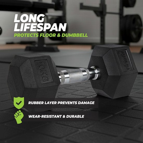 VirtuFit Hexa Dumbbell Pro – 22,5 kg – Sechskant-Hantel – Krafttraining – pro Stück