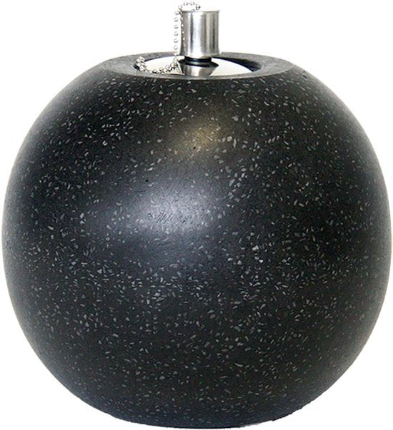 Öllampe terrazzo L - Atmosphäre Garten - 14,2 x B 14,2 x H 15,6 cm - Schwarz - Groß