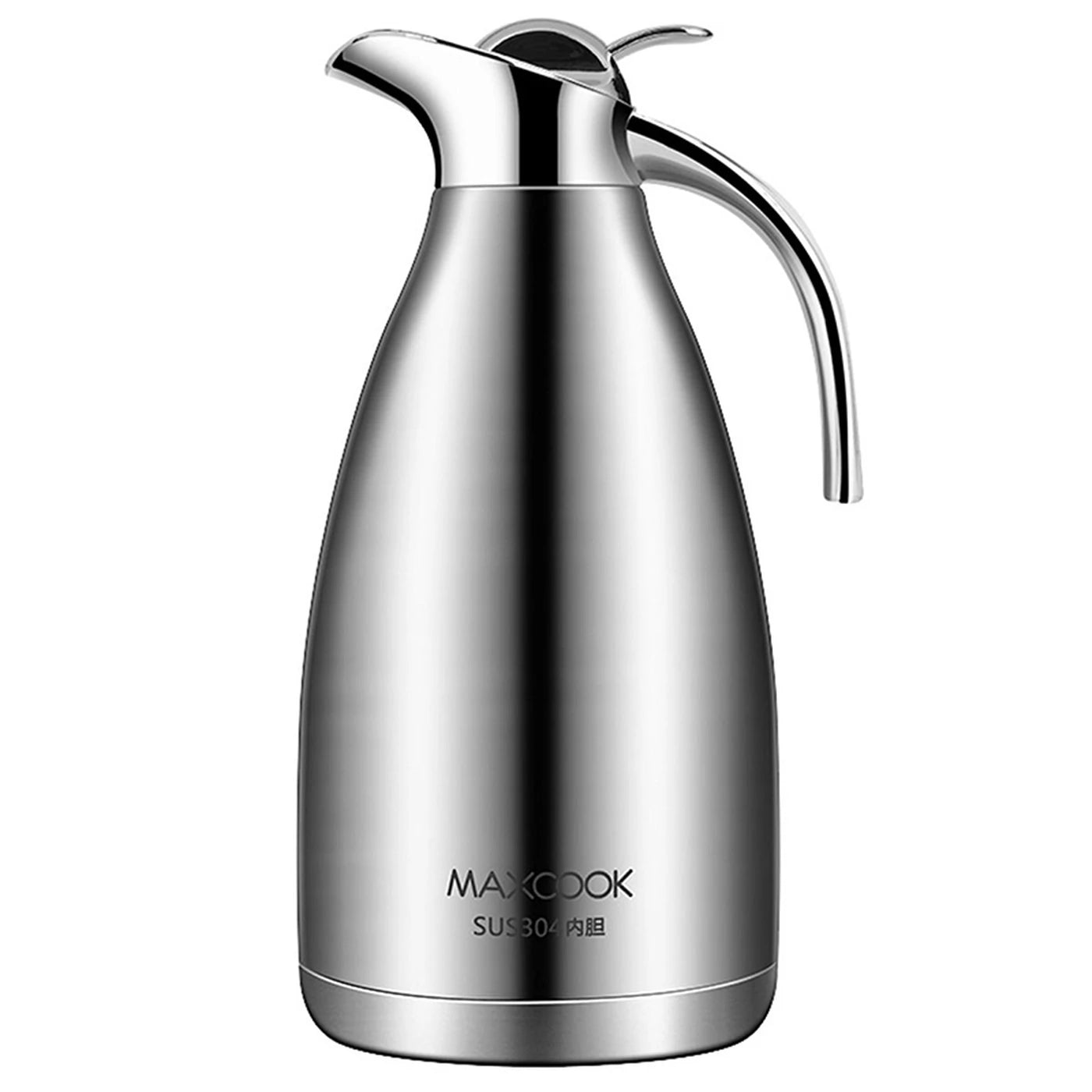 Maxcook Vakuumisolierter Heißwasserkessel aus Edelstahl, 2 l, MCH-478 – Edelstahl 304 – 2000 ml