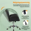 Yaheetech Ergonomischer Bürostuhl mit Armlehnen und Rollen – Schwarz – 65,5 x 64,5 x 83–93 cm