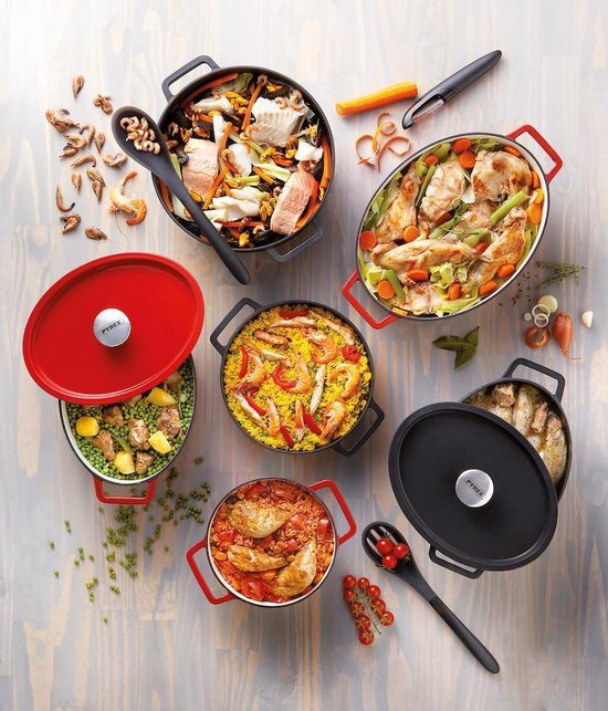 Pyrex Slowcook Gusseisentopf - Ø 24 cm - 3,6 l - Kirschrot