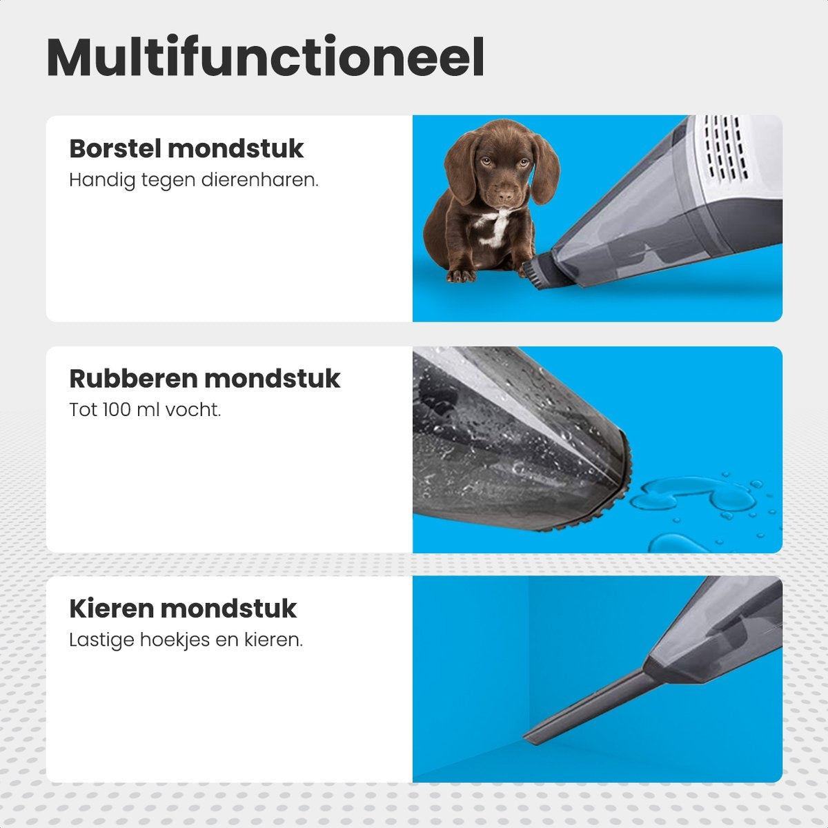 Auronic Handstaubsauger - Kabellos - HEPA-Filter - Dunkelgrau - inkl. Zubehör