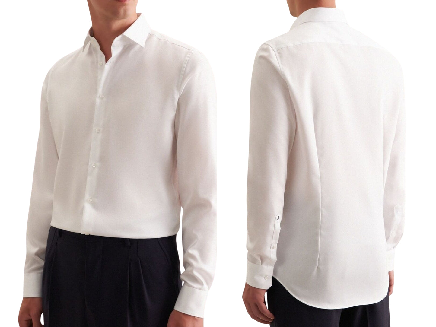 Seidensticker New Kent Business Hemd Slim Fit - Größe 38 - Weiß